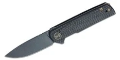 WE KNIVES WE200561 CHARITH CPM-20CV BLACK RIPPLE TI HANDLE FOLDING KNIFE.