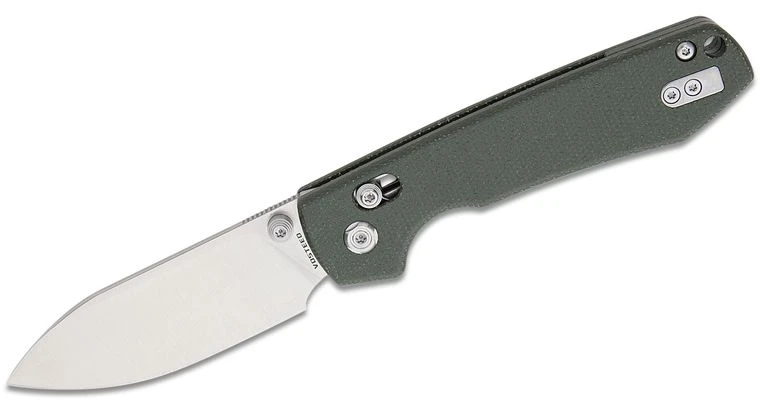 VOSTEED VOSRCCBVTMN RCCB32VTMN RACCOON CROSSBAR LOCK14C28N GREEN MICARTA FOLDING KNIFE. 3 VOSTEED VOSRCCBVTMN RCCB32VTMN RACCOON CROSSBAR LOCK14C28N GREEN MICARTA FOLDING KNIFE.