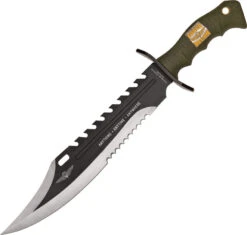 United Cutlery UNITED UC2863 ANYTIME ANYWHERE MARINE RECON BOWIE FIXED BLADE KNIFE WITH SHEATH