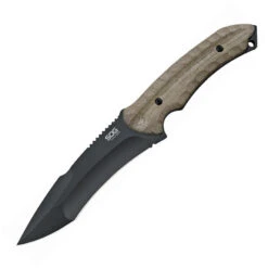 SOG KU2012 SOGKU2012 KIKU LARGE AUS8 STEEL FIXED BLADE KNIFE WITH SHEATH