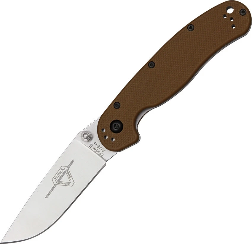 ONTARIO 8860CB 8860 RAT II FOLDER COYOTE BROWN SATIN PLAIN EDGE FOLDING KNIFE 3 ONTARIO 8860CB 8860 RAT II FOLDER COYOTE BROWN SATIN PLAIN EDGE FOLDING KNIFE