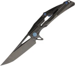 RIKE RKM2DG M2 FRAMELOCK DARK GRAY STONEWASH S35VN STEEL TI FOLDING KNIFE.
