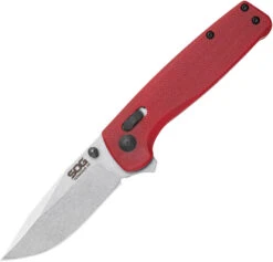 SOG SOGTM1023BX TERMINUS XR CRIMSON CTS-BDZ1 STEEL PLAIN EDGE FOLDING KNIFE