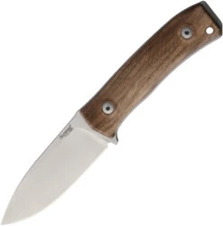 LION STEEL LIONSTEEL LSTM4WN M390 STEEL WALNUT WOOD FIXED BLADE KNIFE W/SHEATH.