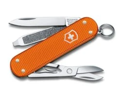 SWISS ARMY 0.6221.L21 LIMITED EDITION 2021 CLASSIS ALOX TIGER ORANGE FOLDING KNIFE.