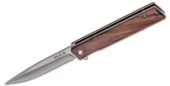 Buck Knives BUCK 0256 0256BRS DECATUR 7CR STAINLESS STEEL WOOD HANDLE FOLDING KNIFE.