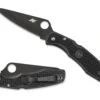 SPYDERCO C91PBBK2 PACIFIC SALT 2 PLAIN BLACK BLADE H-1 STEEL FOLDING KNIFE. -SR KNIVE SANDSWORDS Sales 12 4c369271 84f4 4c3f 8514 2cfbf7e6ae59