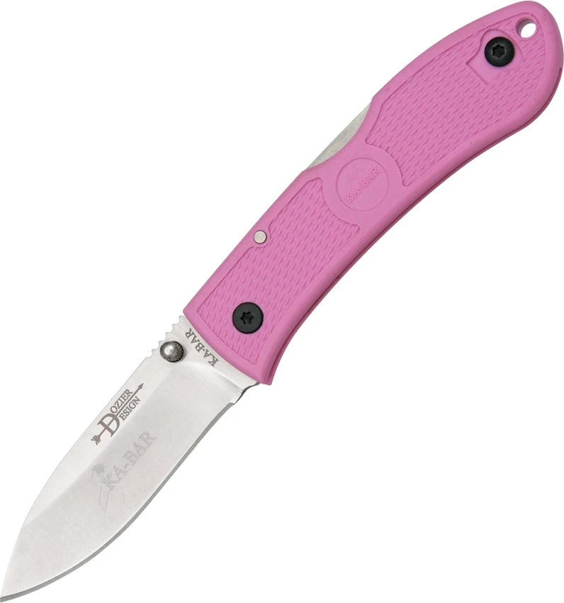 KABAR 4062PK DOZIER PRECISION HUNTER PLAIN EDGE SATIN BLADE PINK FOLDING KNIFE 3 KABAR 4062PK DOZIER PRECISION HUNTER PLAIN EDGE SATIN BLADE PINK FOLDING KNIFE