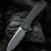 WE KNIVES WE18062XDS1 ELEMENTUM FRAMELOCK TI HANDLE DAMASTEEL FOLDING KNIFE.