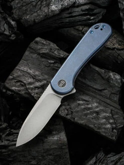 WE KNIVES WE18062X2 ELEMENTUM FRAMELOCK TI HANDLE CPM-20CV FOLDING KNIFE.