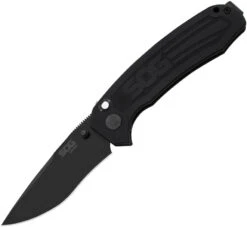 SOG BA1001 BA1001-BX BANNER CPM-S35VN STEEL ASSISTED FOLDING KNIFE