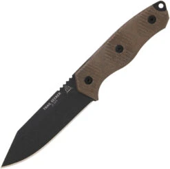 TOPS Knives TOPS TPTLSR01 TRAIL SEEKER 1095 HC GREEN MICARTA FIXED BLADE KNIFE WITH SHEATH.