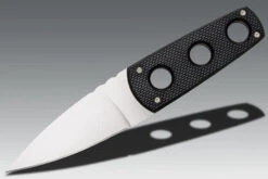 COLD STEEL 11SDT SECRET EDGE W/FAUX G10 HANDLE FIXED BLADE NECK CARRY KNIFE.