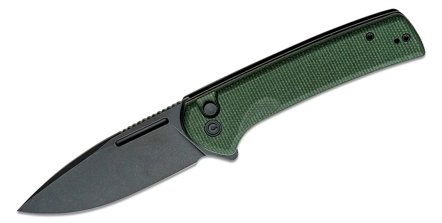 CIVIVI CIVC210062 CONSPIRATOR GREEN MICARTA NITRO V PUSH LOCK FOLDING KNIFE. 3 CIVIVI CIVC210062 CONSPIRATOR GREEN MICARTA NITRO V PUSH LOCK FOLDING KNIFE.
