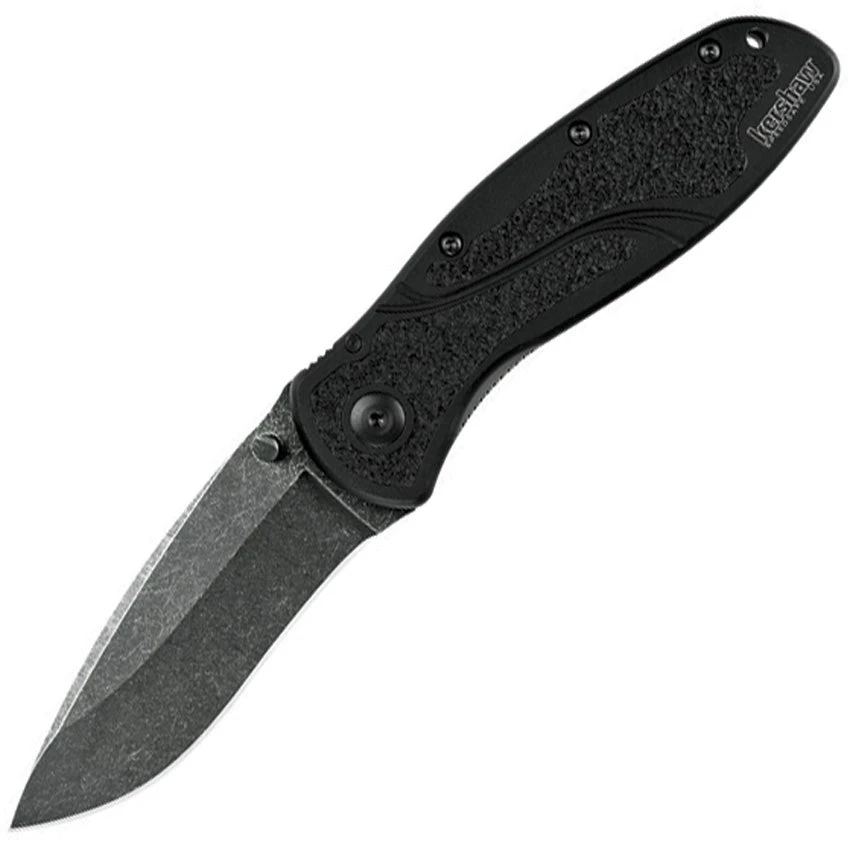KERSHAW 1670BW BLUR BLACKWASH SANDVICK STEEL KEN ONION FOLDING KNIFE 3 KERSHAW 1670BW BLUR BLACKWASH SANDVICK STEEL KEN ONION FOLDING KNIFE