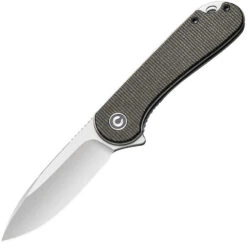 CIVIVI KNIVES CIVC907T ELEMENTUM LINERLOCK GREEN MICARTA D2 STEEL FOLDING KNIFE.