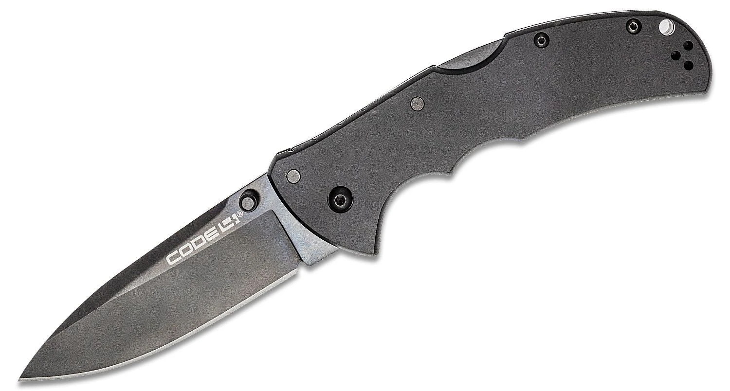 COLD STEEL 58PASB CODE 4 SPEAR S35VN ALL BLACK ALUMINIUM HANDLE FOLDING KNIFE. 3 COLD STEEL 58PASB CODE 4 SPEAR S35VN ALL BLACK ALUMINIUM HANDLE FOLDING KNIFE.