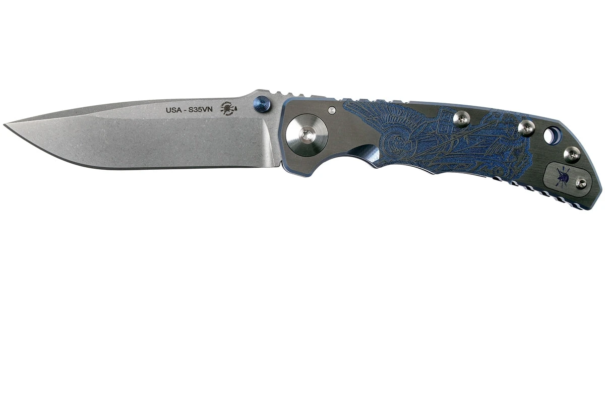 SPARTAN BLADE SF5 SAINT MICHAEL HARSEY SE S45VN STEEL SPECIAL FOLDING KNIFE. 3 SPARTAN BLADE SF5 SAINT MICHAEL HARSEY SE S45VN STEEL SPECIAL FOLDING KNIFE.