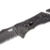 SOG TRIDENT TF1-CP AUS8 STEEL CLIP POINT COMBO EDGE FOLDING KNIFE.