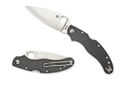 SPYDERCO C144CFPE CALY 3.5 CARBON FIBER ZDP189 LAMINATE FOLDING KNIFE.