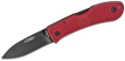 KABAR 4062RD DOZIER PRECISION HUNTER PLAIN EDGE BLACK BLADE RED FOLDING KNIFE