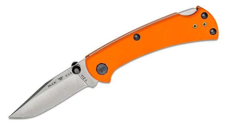 Buck Knives BUCK 112ORS3 SLIM PRO TRX ORANGE G10 HANDLE S30V STEEL FOLDING KNIFE. 3 Buck Knives BUCK 112ORS3 SLIM PRO TRX ORANGE G10 HANDLE S30V STEEL FOLDING KNIFE.