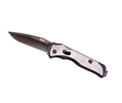 SOG SAT002 SAT-002 FLASHBACK BLACK PLAIN EDGE FOLDING KNIFE.