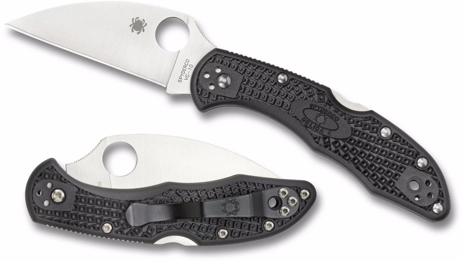 Spyderco C11fpwcbk Delica Wharncliffe Flat Ground Vg10 Steel Folding Knife 3 Spyderco C11fpwcbk Delica Wharncliffe Flat Ground Vg10 Steel Folding Knife