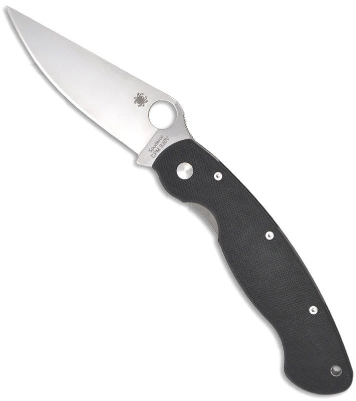 Spyderco C36gpe Military S30v Black G10 Handle Plain Edge Folding Knife 3 Spyderco C36gpe Military S30v Black G10 Handle Plain Edge Folding Knife