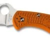 Spyderco C11fpor Delica Flat Ground Orange Frn Folding Knife