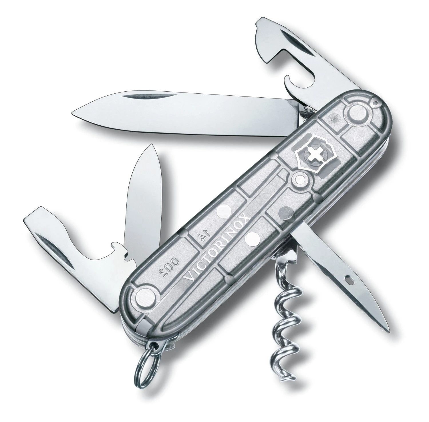 SWISS ARMY VICTORINOX 1.3603.T7-X2 SPARTAN SILVER TECH MULTI FUNCTION POCKET KNIFE. 3 SWISS ARMY VICTORINOX 1.3603.T7-X2 SPARTAN SILVER TECH MULTI FUNCTION POCKET KNIFE.