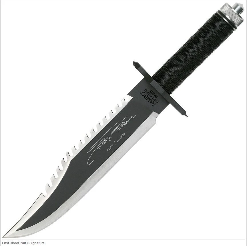 RAMBO RB9295 PART II STALLONE SIGNATURE EDITION HOLLYWOOD COLLECTIBLES KNIFE. 3 RAMBO RB9295 PART II STALLONE SIGNATURE EDITION HOLLYWOOD COLLECTIBLES KNIFE.