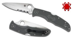 Spyderco C10psfg Endura Combo Edge Green Vg10 Folding Knife.