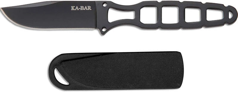 KABAR 1118BP SKELETON 5CR15 BLADE STEEL NECK CARRY KNIFE WITH SHEATH. 3 KABAR 1118BP SKELETON 5CR15 BLADE STEEL NECK CARRY KNIFE WITH SHEATH.