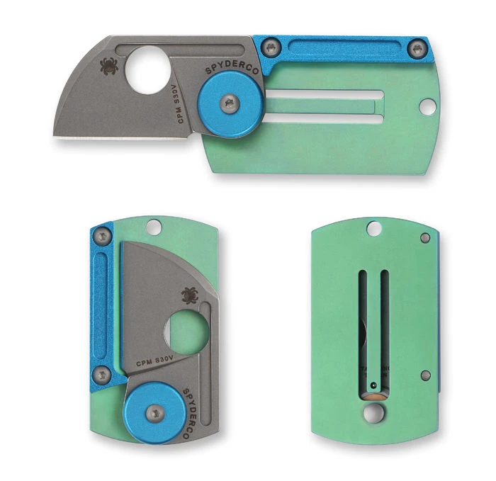 Spyderco C188altip Dogtag Cpm-s30v Blade Steel Folding Knife. 3 Spyderco C188altip Dogtag Cpm-s30v Blade Steel Folding Knife.