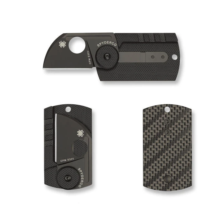Spyderco C188cfbbkp Dogtag Carbon Fiber Cpm-S30v Blade Steel Folding Knife 3 Spyderco C188cfbbkp Dogtag Carbon Fiber Cpm-S30v Blade Steel Folding Knife
