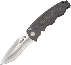 SOG SOGZM1018BX ZOOM CARBON FIBER HANDLE S30VSTEEL PLAIN EDGE FOLDING KNIFE