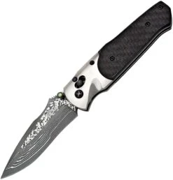 SOG A03-P A03 ARCITECH CARBON FIBER DAMASCUS STEEL FOLDING KNIFE