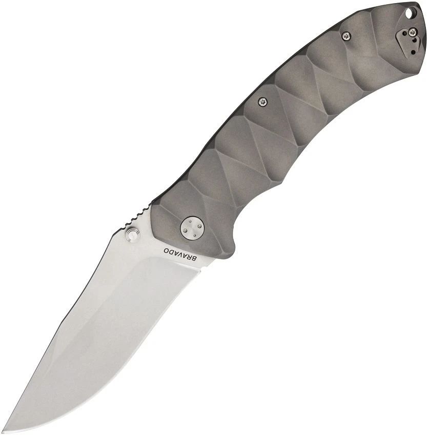 FOX FOXOLC0112 BRAVADO TI HANDLE FRAMELOCK N690CO STEEL PLAIN EDGE FOLDING KNIFE 3 FOX FOXOLC0112 BRAVADO TI HANDLE FRAMELOCK N690CO STEEL PLAIN EDGE FOLDING KNIFE
