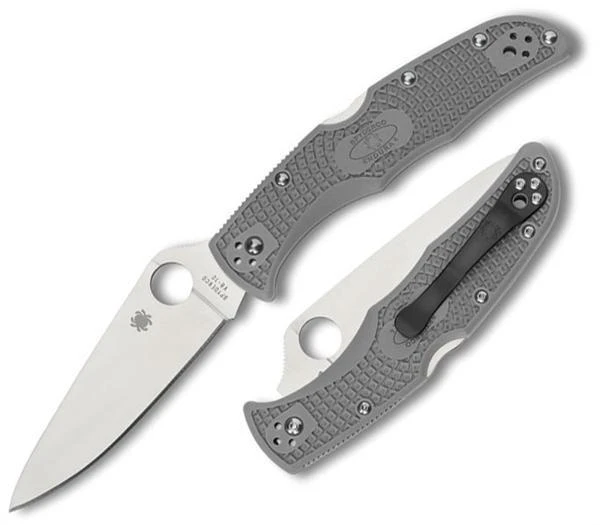 SPYDERCO C10FPGY ENDURA GRAY FLAT GROUND PLAIN EDGE FOLDING KNIFE 3 SPYDERCO C10FPGY ENDURA GRAY FLAT GROUND PLAIN EDGE FOLDING KNIFE