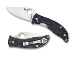 Spyderco C222GPGY Alcyone G10 Handle Bd1blade Steel Plain Edge Folding Knife.