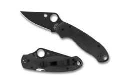 Spyderco C223gpbk Para 3 Paramilitary 3 Black S45VN Plain Edge Folding Knife.