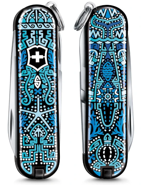 SWISS ARMY VICTORINOX 0.6223.L2108 CLASSIC SD 2021 OCEAN LIFE FOLDING KNIFE. 3 SWISS ARMY VICTORINOX 0.6223.L2108 CLASSIC SD 2021 OCEAN LIFE FOLDING KNIFE.