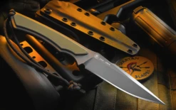 SPARTAN BLADE SB17 PHRIKE BLACK S35VN STEEL DLCC COATED FIXED BLADE KNIFE.