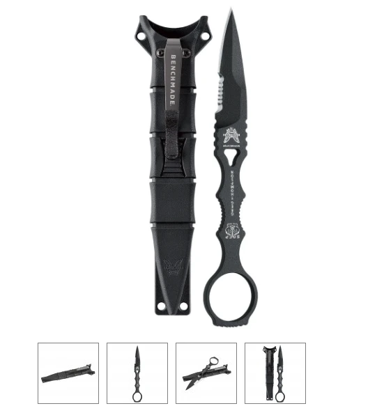 BENCHMADE 178SBK THOMPSON DESIGNED COMBO EDGE SOCP DAGGER WITH SHEATH - DISCONTINUED 3 BENCHMADE 178SBK THOMPSON DESIGNED COMBO EDGE SOCP DAGGER WITH SHEATH - DISCONTINUED