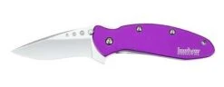 KERSHAW 1620PUR SCALLION ALUMINIUM PURPLE PLAIN EDGE FOLDING KNIFE.